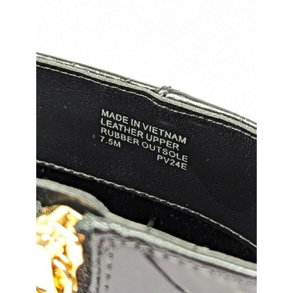 Michael Kors Black Croc-Embossed Heeled Boots - Picture 11 of 12